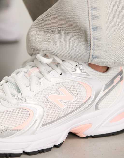 New Balance - 530 - Sneakers i hvid og pastelrosa, 2 af 4