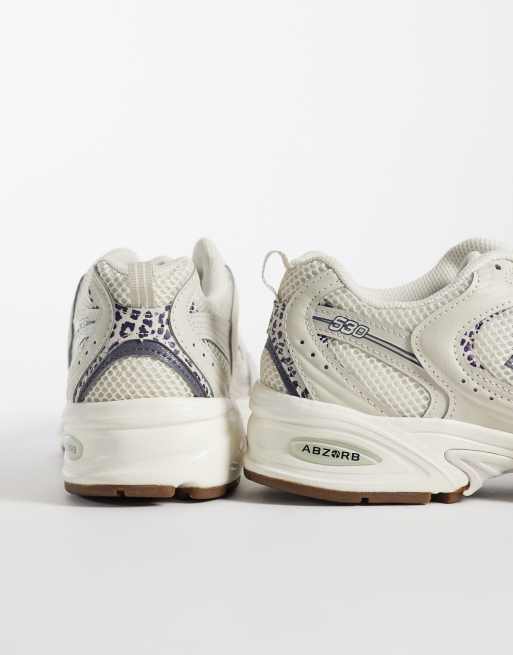 New Balance 530 sneakers in beige and leopard print, 3 of 5
