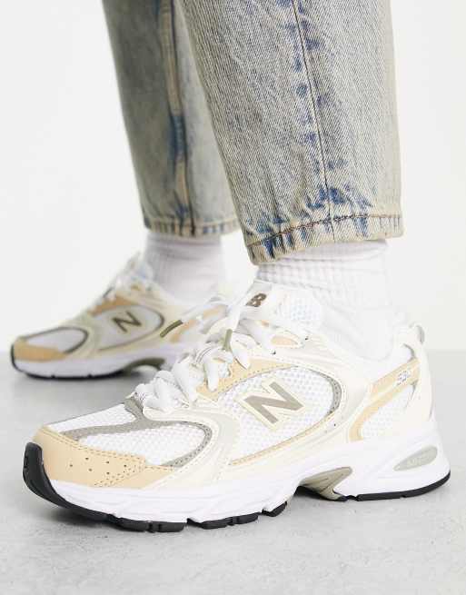 new balance 530 sneakers in off white and beige exclusive to asos