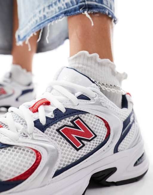 New balance shoes red white 2024 and blue