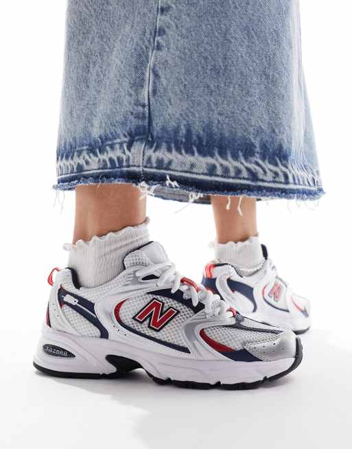 New Balance 530 sneakers in navy red ASOS
