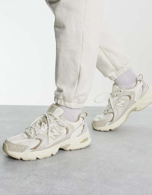 Beige new hot sale balance sneakers