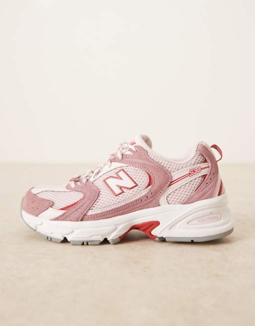 New Balance 530 sneakers in pink and red, 2 of 5