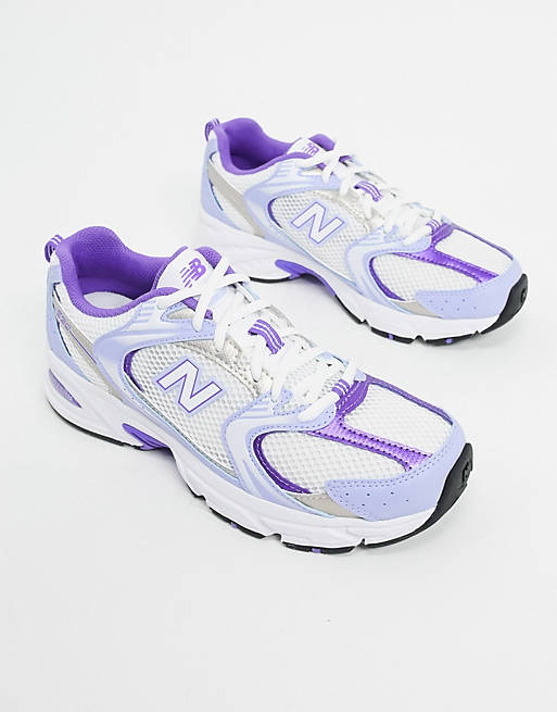 New Balance - 530 - Sneakers in rete bianca e lilla