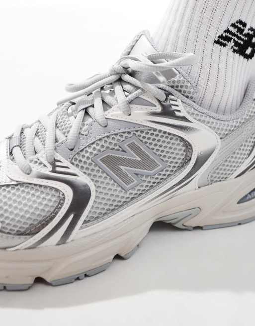 New Balance 530 Sneakers in Silver and Gray Exclusive to ASOS