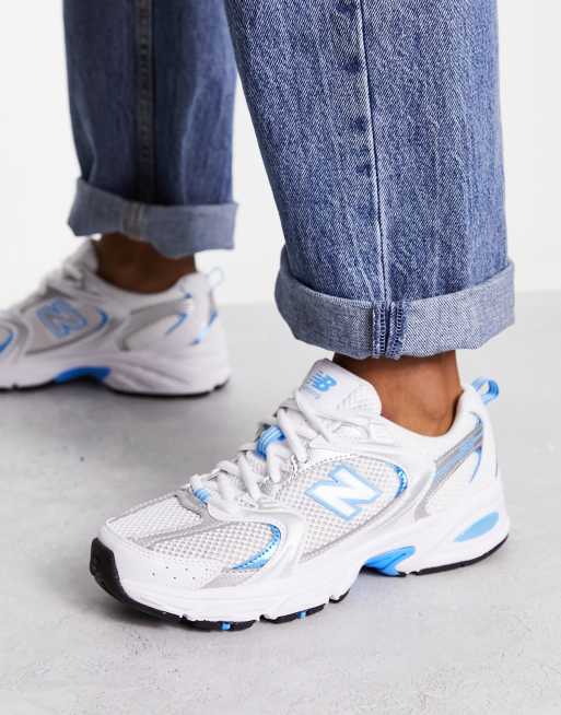 New Balance 530 sneakers in white and blue