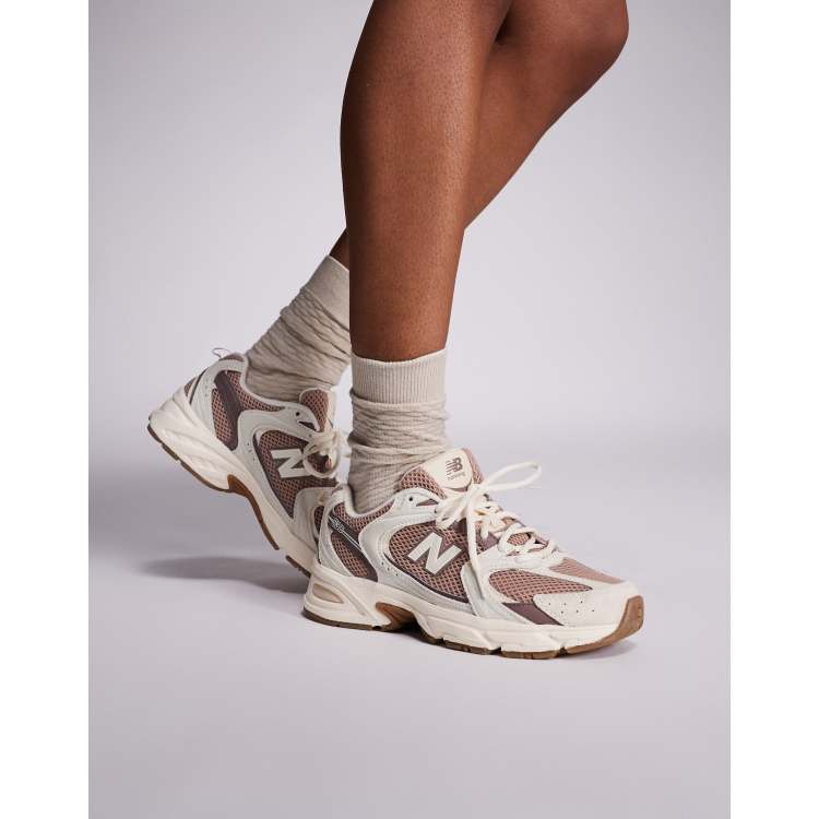 New Balance 530 sneakers in white and brown | ASOS