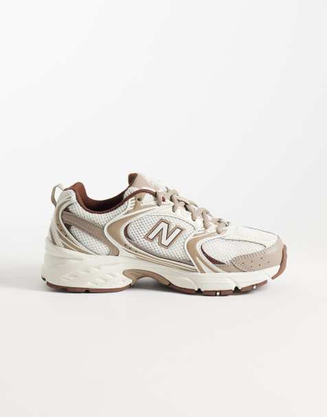 New Balance 530 sneakers in white and brown - view 1