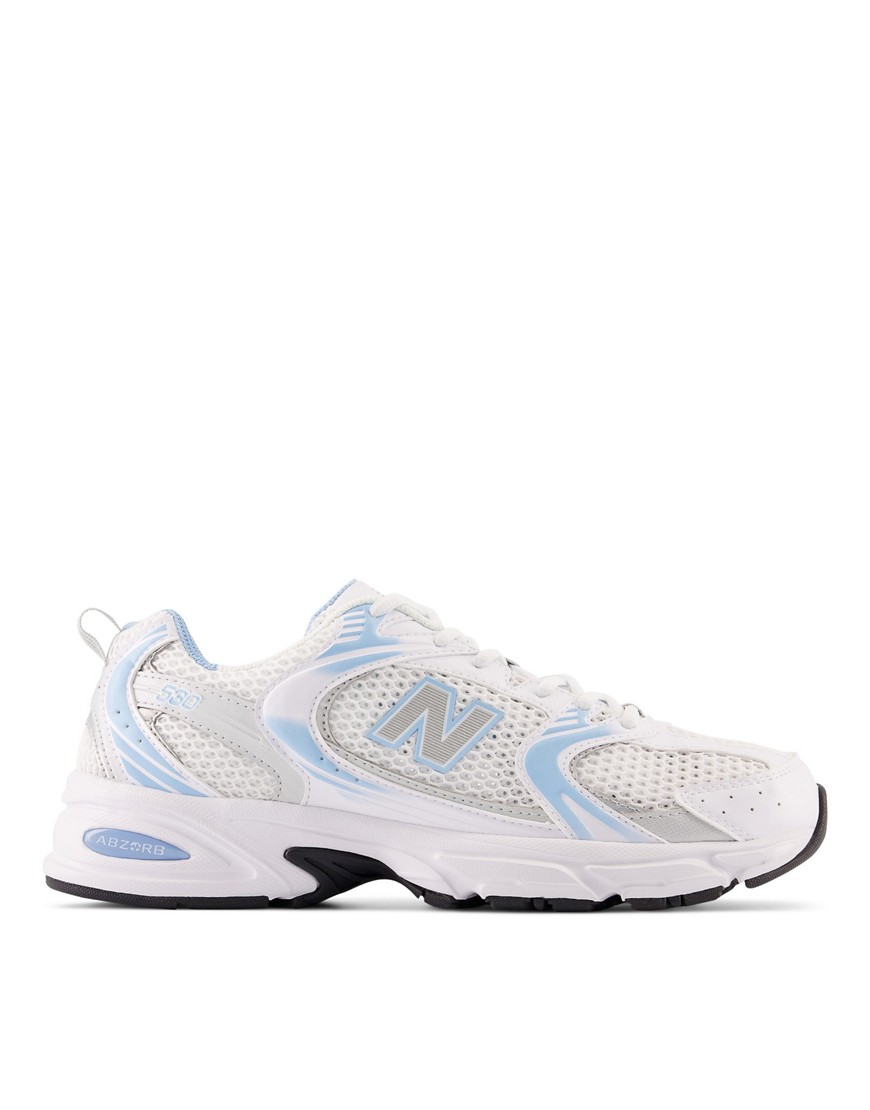 New Balance 530 sneakers in white and light blue - WHITE