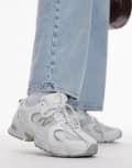 [New Balance] New Balance 530 sneakers in white and light green 36 WHITE
