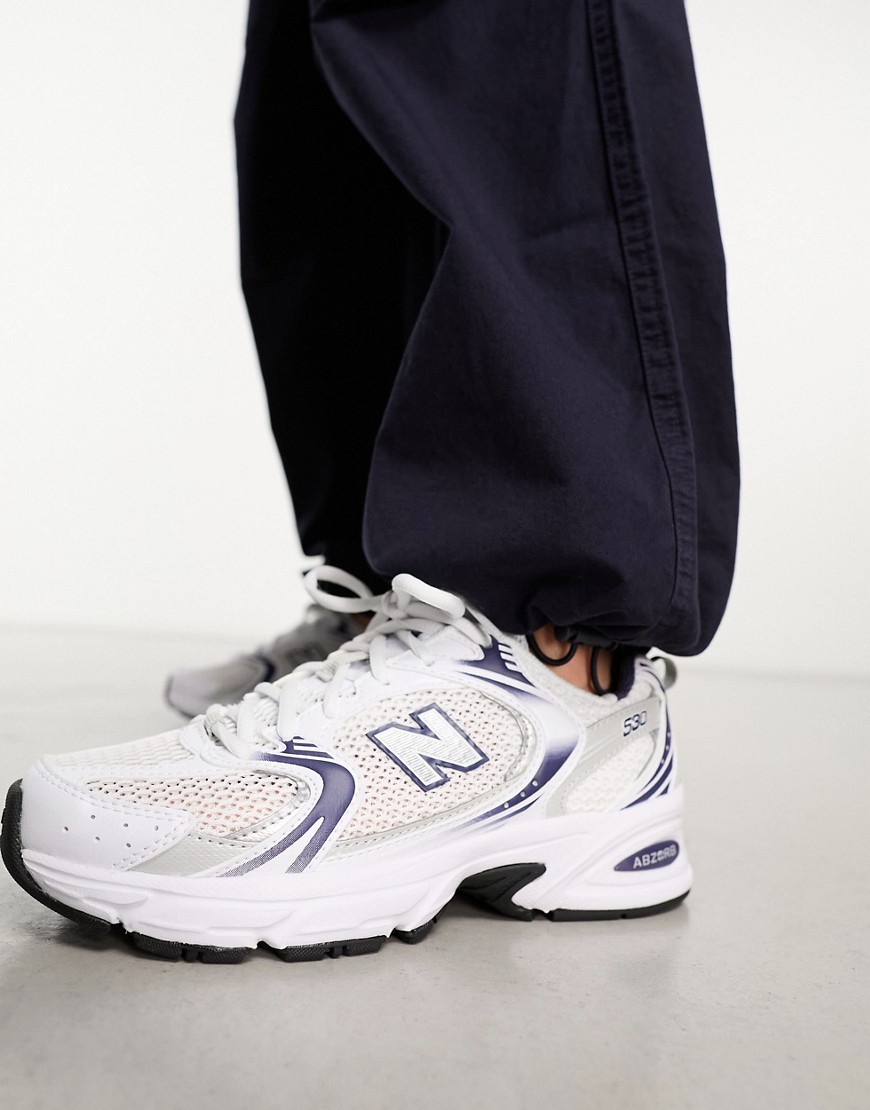 New Balance 530 sneakers in white and navy - WHITE
