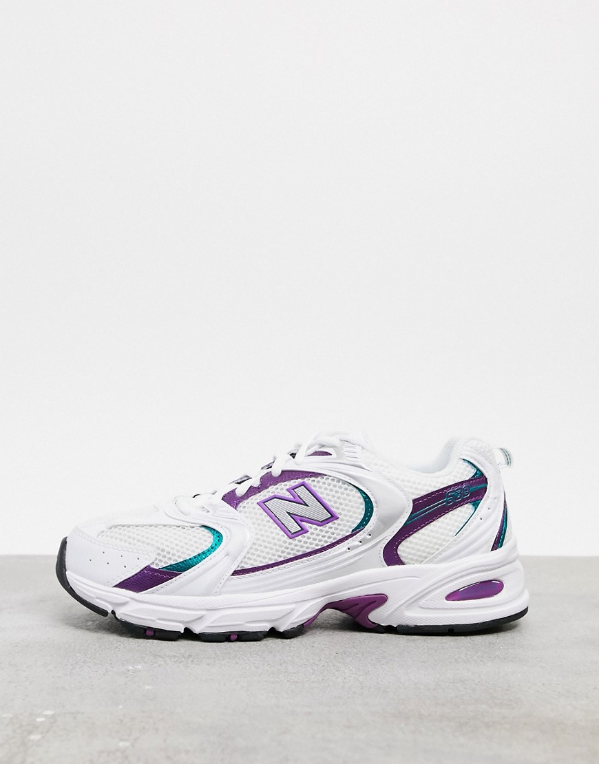 NEW BALANCE 530 SNEAKERS IN WHITE AND PURPLE,MR530SF