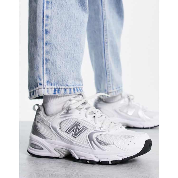 New Balance 530 sneakers in white and silver WHITE ASOS