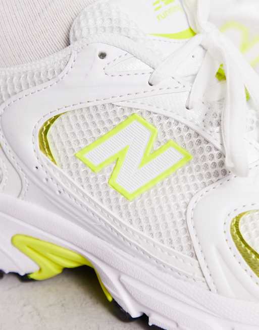 New Balance 530 sneakers in white and yellow, 2 of 4