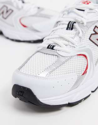new balance 530 white and red