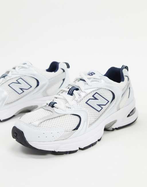New Balance 530 sneakers in white silver and blue, 2 of 4