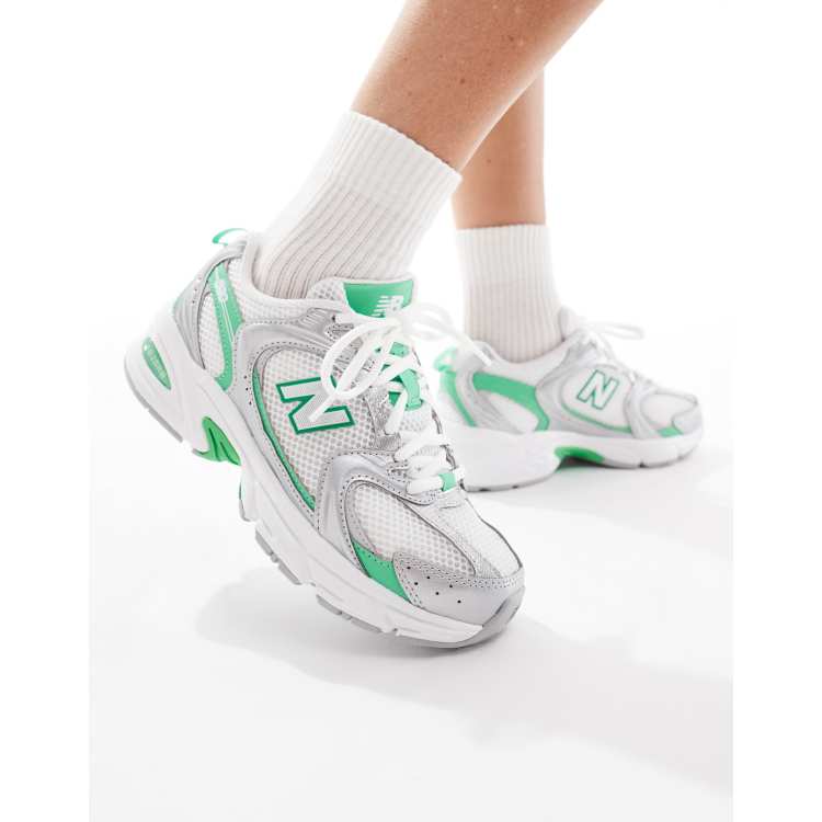 【New Balance】530 Trainers スニーカー White Green Silver New Balance 530 White Silver Green Men's - MR530AB - US