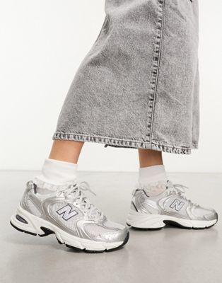 New Balance 530 sneakers in white & silver - WHITE | ASOS