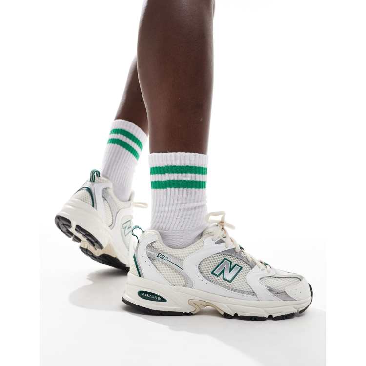 スニーカー NEW BALANCE '530' sneakers Green New Balance 530 sneakers in white with green and gray