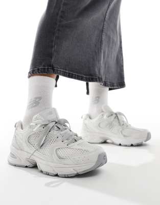 New Balance 530 Sneakers With Ribbon Laces In Silver