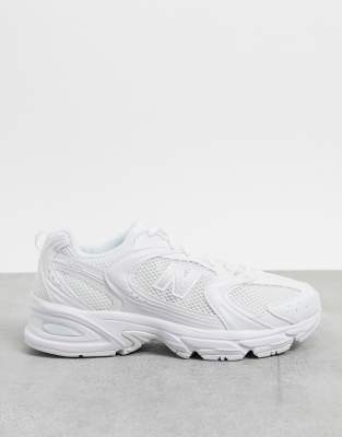 all white new balance trainers