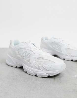 all white new balance trainers