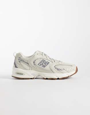 New Balance New Balance 530 trainers in beige and leopard print - BEIGE-Neutral