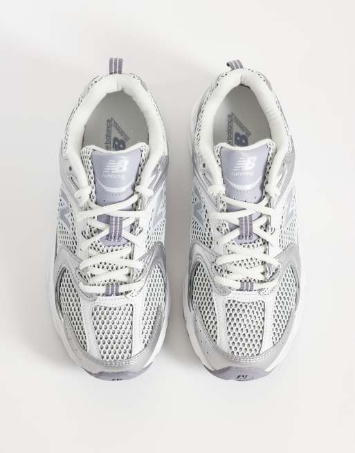 New Balance 530 trainers in grey and silver, 3 of 5