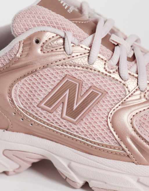 New Balance 530 trainers in metallic pink, 4 of 5