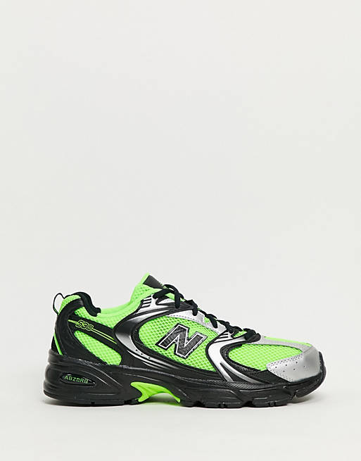 New Balance 530 trainers in neon green
