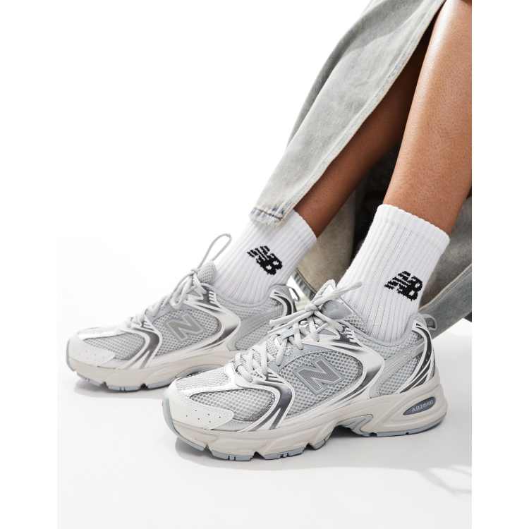 New Balance 530 trainers in silver metallic exclusive to ASOS ASOS