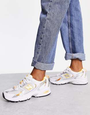 New Balance 530 trainers in white and gold - ASOS Price Checker