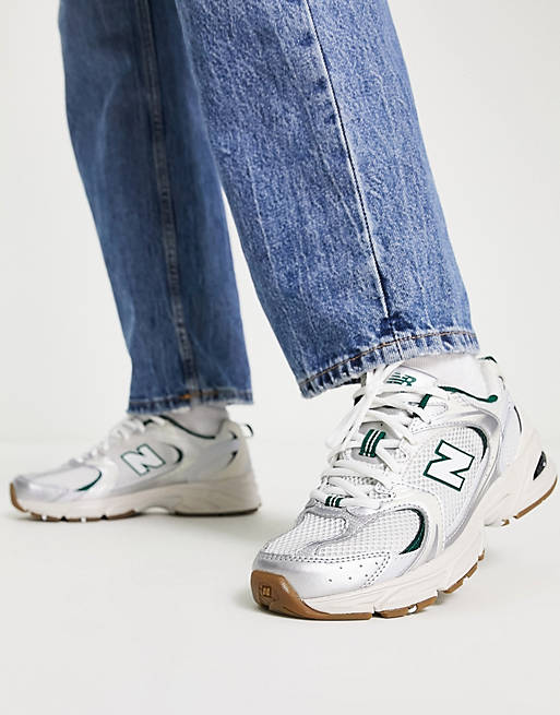 sed agudo maceta New Balance 530 trainers in white and green - exclusive to ASOS | ASOS