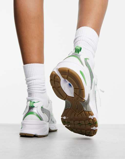 Asos sneaker white green 2019 shop