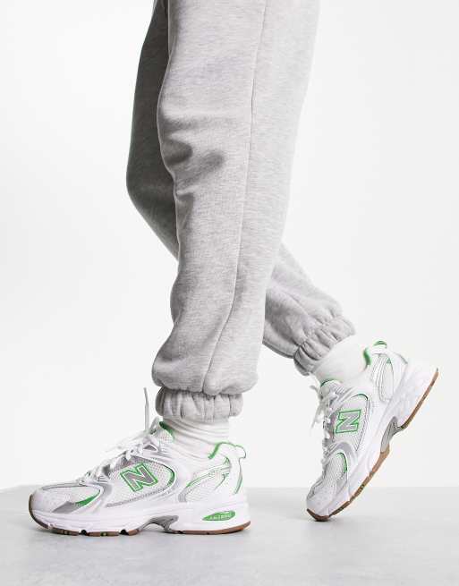 New Balance 530 trainers in white & green ASOS