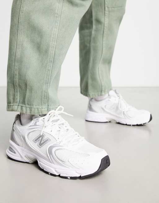 New Balance 530 trainers in white metallic | ASOS