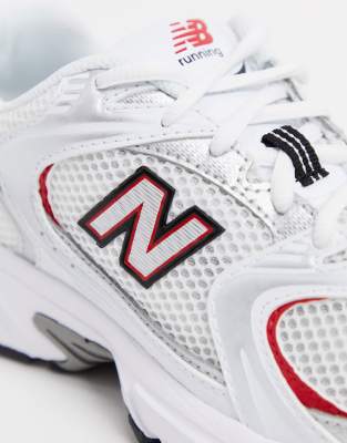 new balance 530 white and red