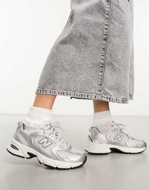 New Balance 530 trainers in white & silver ASOS
