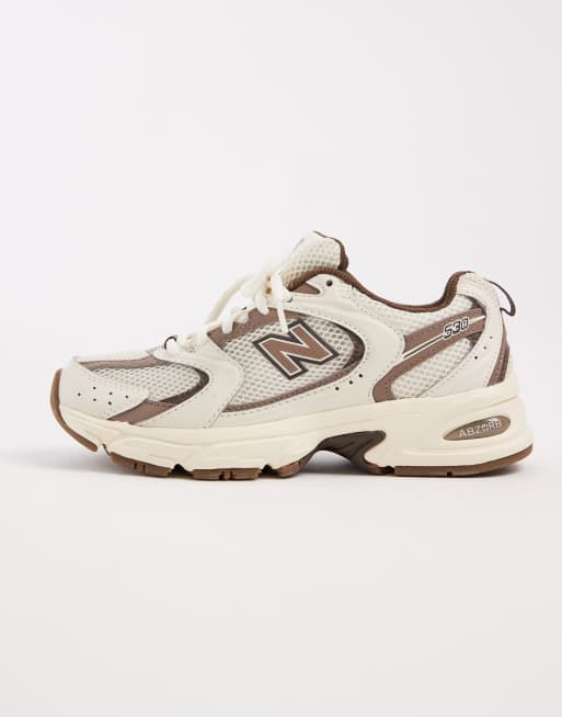 New Balance 530 trainers in off white and beige - exclusive to ASOS
