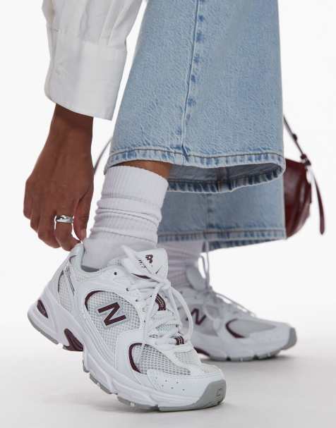 New Balance – 530 – Vita och vinröda sneakers - view 1