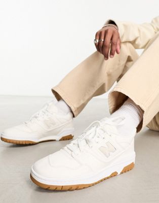 New Balance 550 trainers with a gumsole in white - ASOS Price Checker