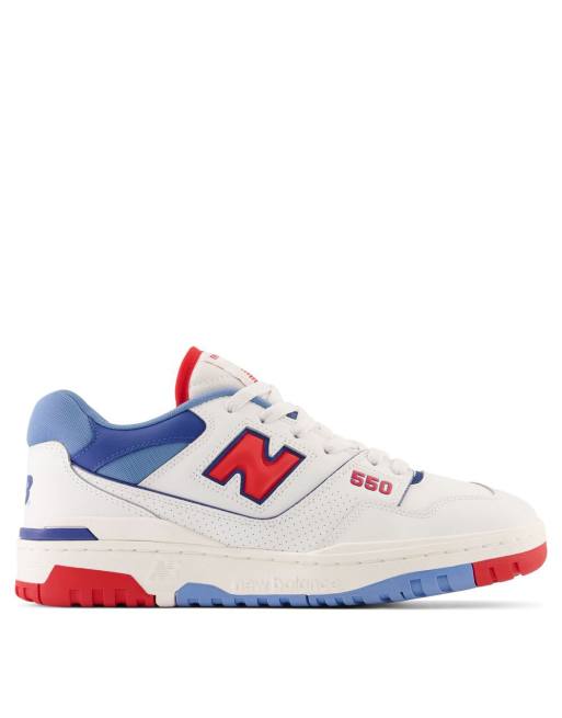 New Balance 550 Baskets Blanc bleu et rouge ASOS