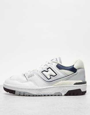 New Balance - 550 - Baskets - Blanc/bleu marine/bordeaux | ASOS