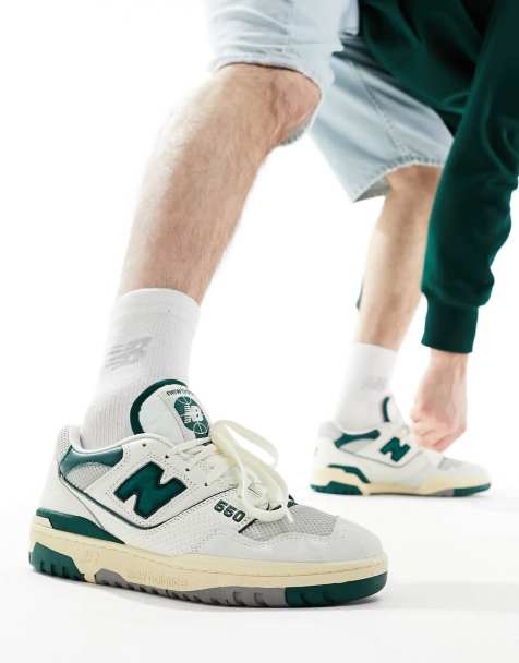 New Balance - 550 - Baskets - Blanc cassé/vert - view 1