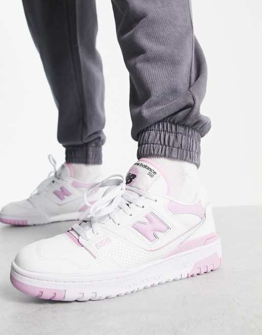 New Balance 550 Baskets Blanc et rose ASOS