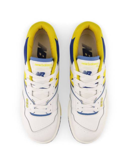 New Balance - 550 - Baskets - Blanc, jaune et bleu, 2 de 4