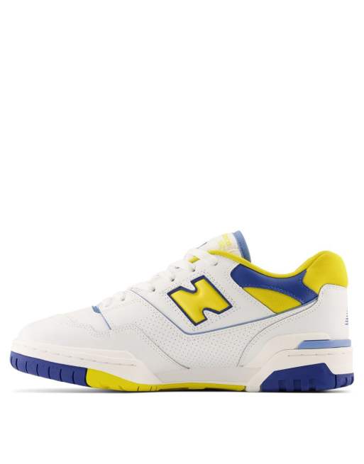 New Balance - 550 - Baskets - Blanc, jaune et bleu, 3 de 4