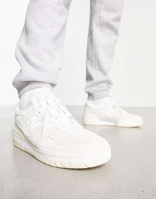 Chaussures à lacets en daim - blanc cassé