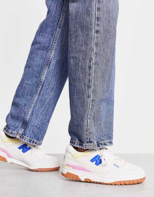 New Balance – 550 – Pastellfärgade sneakers med gummisula, 3 av 4