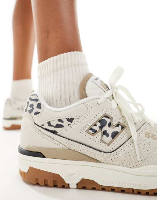 New Balance – 550 – Sneaker in Meersalz-Weiß und Leopardenoptik ASOS